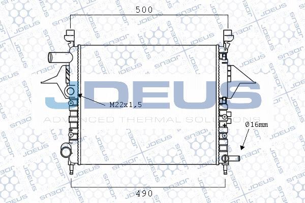 Jdeus M-0230500 - Радіатор, охолодження двигуна autozip.com.ua