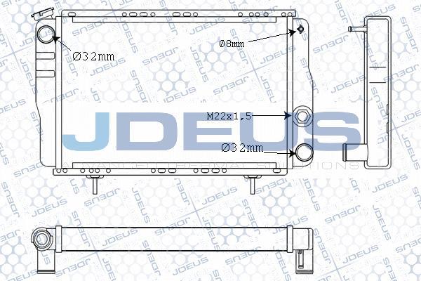 Jdeus M-023003A - Радіатор, охолодження двигуна autozip.com.ua