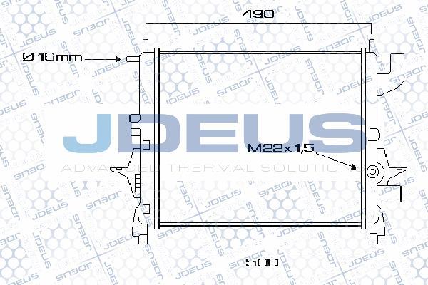 Jdeus M-023012A - Радіатор, охолодження двигуна autozip.com.ua