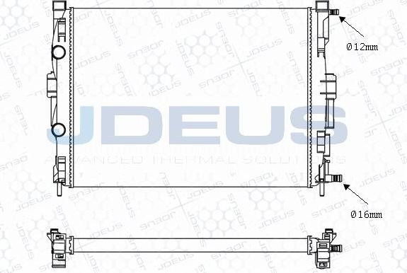 Jdeus M-023072A - Радіатор, охолодження двигуна autozip.com.ua