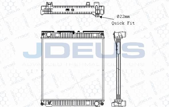 Jdeus M-1150150 - Радіатор, охолодження двигуна autozip.com.ua