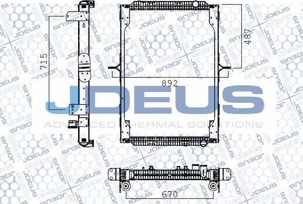 Jdeus M-1230130 - Радіатор, охолодження двигуна autozip.com.ua