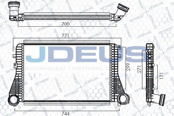 Jdeus M830053A - Интеркулер autozip.com.ua