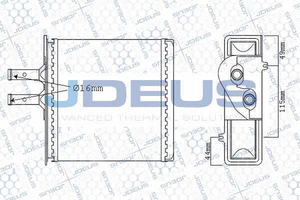 Jdeus M-2110300 - Теплообмінник, опалення салону autozip.com.ua