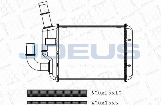 Jdeus M-2300760 - Теплообмінник, опалення салону autozip.com.ua