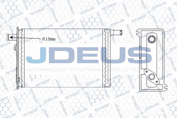 Jdeus M-223009A - Теплообмінник, опалення салону autozip.com.ua