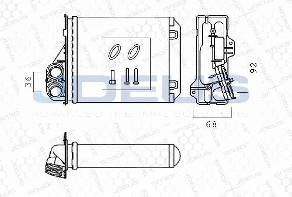 Jdeus M-2231280 - Теплообмінник, опалення салону autozip.com.ua