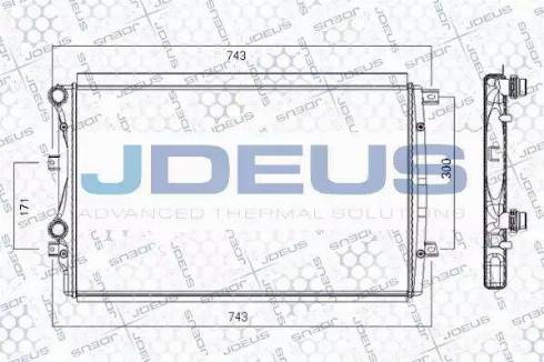 Jdeus RA0010301 - Радіатор, охолодження двигуна autozip.com.ua