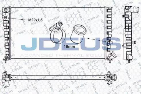 Jdeus RA0070130 - Радіатор, охолодження двигуна autozip.com.ua