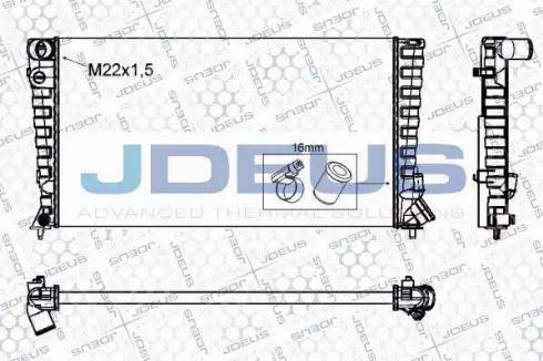 Jdeus RA0070200 - Радіатор, охолодження двигуна autozip.com.ua