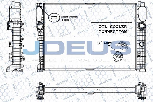 Jdeus RA0170970 - Радіатор, охолодження двигуна autozip.com.ua