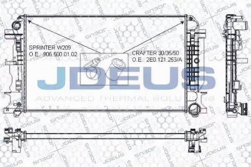 Jdeus RA0170800 - Радіатор, охолодження двигуна autozip.com.ua