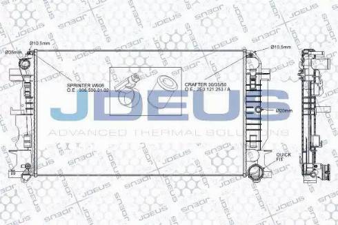 Jdeus RA0170830 - Радіатор, охолодження двигуна autozip.com.ua