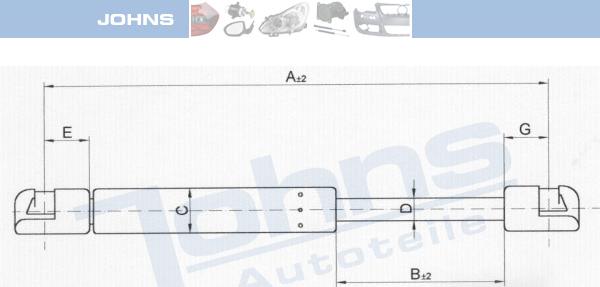 Johns 60 24 95-91 - Газова пружина, кришка багажник autozip.com.ua