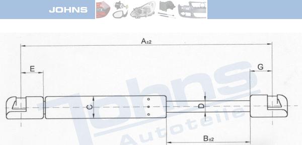 Johns 32 51 95-91 - Газова пружина, кришка багажник autozip.com.ua