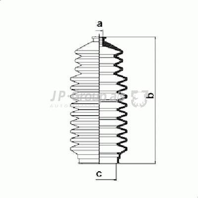 JP Group 4044700410 - Комплект пилника, рульове управління autozip.com.ua