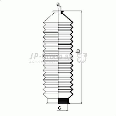 JP Group 4044700110 - Комплект пилника, рульове управління autozip.com.ua