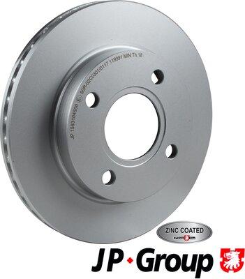 JP Group 1563104500 - Гальмівний диск autozip.com.ua