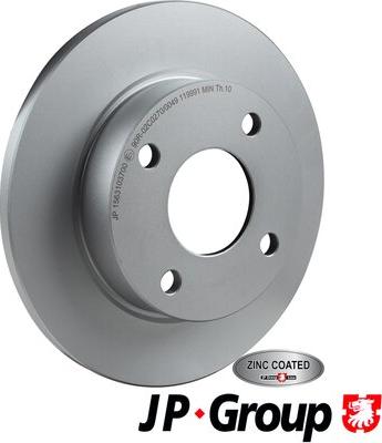 JP Group 1563103700 - Гальмівний диск autozip.com.ua