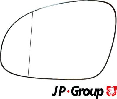 JP Group 1189304570 - Дзеркальне скло, зовнішнє дзеркало autozip.com.ua
