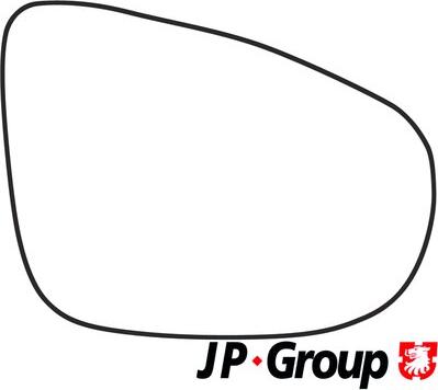 JP Group 1189304780 - Дзеркальне скло, зовнішнє дзеркало autozip.com.ua