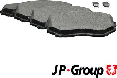 JP Group 3863600810 - Гальмівні колодки, дискові гальма autozip.com.ua