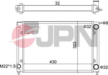 JPN 60C9055-JPN - Радіатор, охолодження двигуна autozip.com.ua