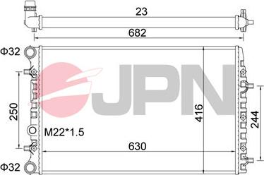 JPN 60C9056-JPN - Радіатор, охолодження двигуна autozip.com.ua