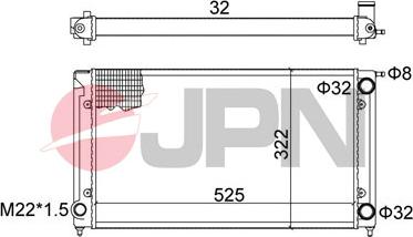 JPN 60C9053-JPN - Радіатор, охолодження двигуна autozip.com.ua