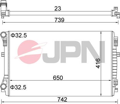 JPN 60C9069-JPN - Радіатор, охолодження двигуна autozip.com.ua