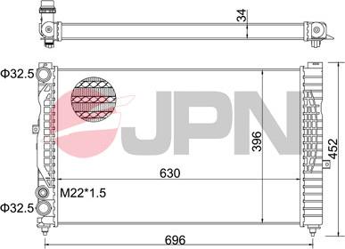 JPN 60C9001-JPN - Радіатор, охолодження двигуна autozip.com.ua