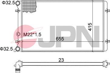 JPN 60C9002-JPN - Радіатор, охолодження двигуна autozip.com.ua