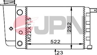 JPN 60C9015-JPN - Радіатор, охолодження двигуна autozip.com.ua