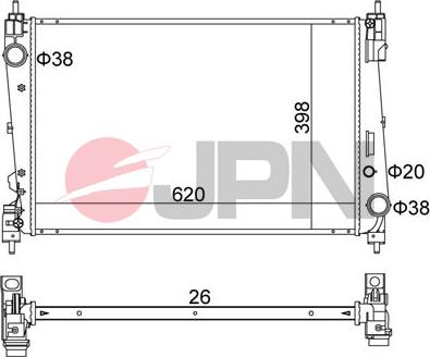 JPN 60C9018-JPN - Радіатор, охолодження двигуна autozip.com.ua