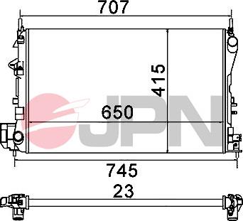 JPN 60C9035-JPN - Радіатор, охолодження двигуна autozip.com.ua