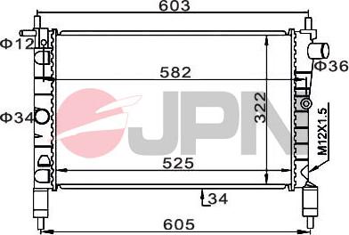 JPN 60C9030-JPN - Радіатор, охолодження двигуна autozip.com.ua