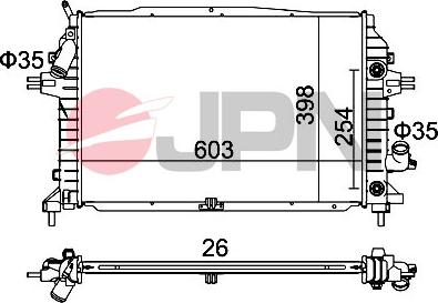 JPN 60C9038-JPN - Радіатор, охолодження двигуна autozip.com.ua