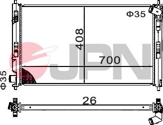 JPN 60C9025-JPN - Радіатор, охолодження двигуна autozip.com.ua