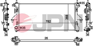 JPN 60C9020-JPN - Радіатор, охолодження двигуна autozip.com.ua