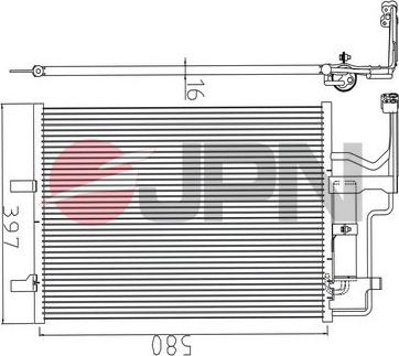 JPN 60C9108-JPN - Конденсатор, кондиціонер autozip.com.ua