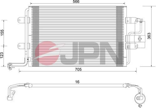 JPN 60C9136-JPN - Конденсатор, кондиціонер autozip.com.ua