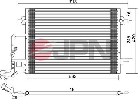 JPN 60C9137-JPN - Конденсатор, кондиціонер autozip.com.ua