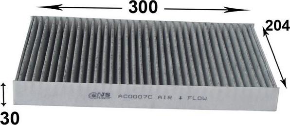 JS Asakashi AC0007C - Фільтр, повітря у внутрішній простір autozip.com.ua