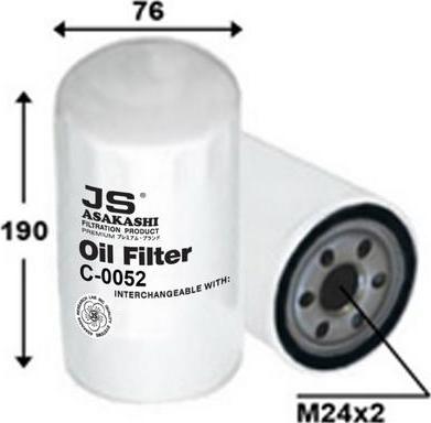 JS Asakashi C0052 - Масляний фільтр autozip.com.ua