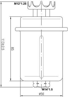 JS Asakashi FS6005U - Паливний фільтр autozip.com.ua