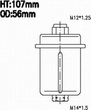 JS Asakashi FS6032 - Паливний фільтр autozip.com.ua
