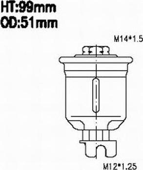 JS Asakashi FS3061 - Паливний фільтр autozip.com.ua