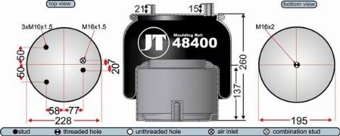 Juratek JAA48401E - Кожух пневматичної ресори autozip.com.ua