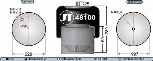 Juratek JAA48101 - Кожух пневматичної ресори autozip.com.ua