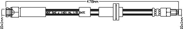 Juratek JBH1044 - Гальмівний шланг autozip.com.ua